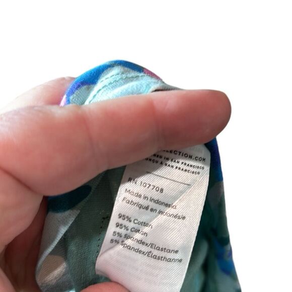 Tea collection ruffle shoulder Henley top monets garden nwt 14 coquette girl - Picture 8 of 8